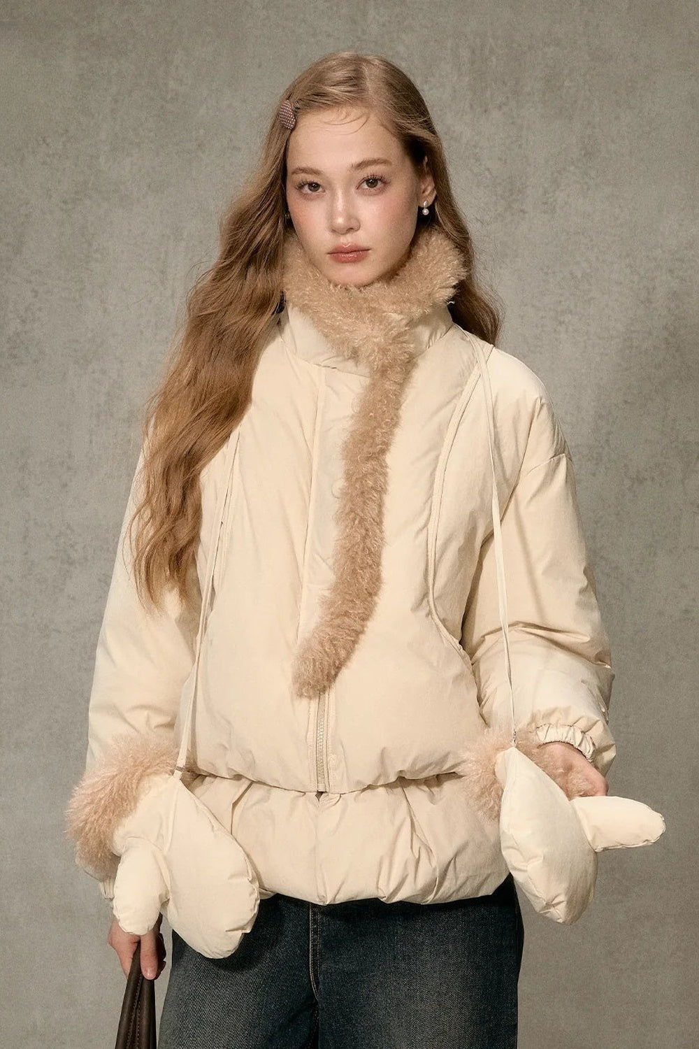 Thickened Large Fur Collar Jacket