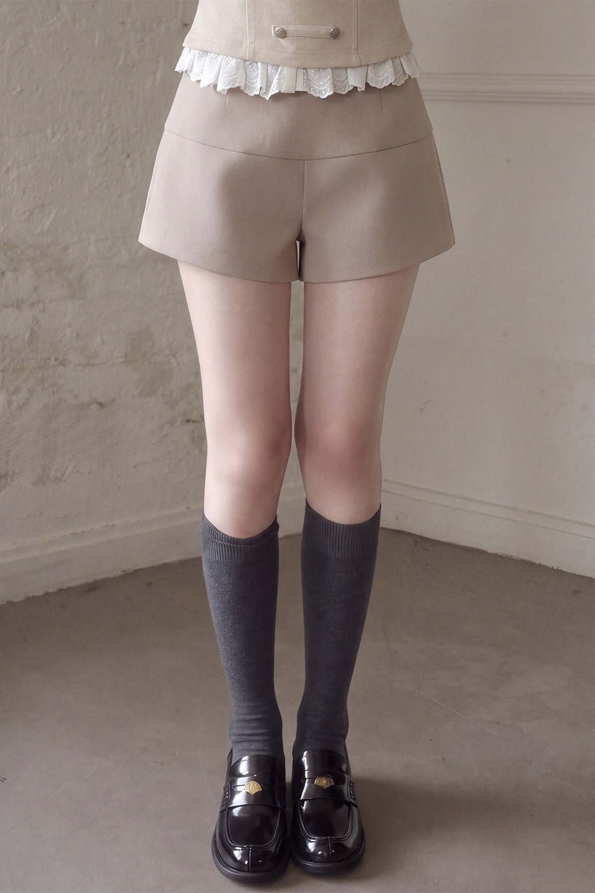 High-Waisted Wide-Leg Trousers