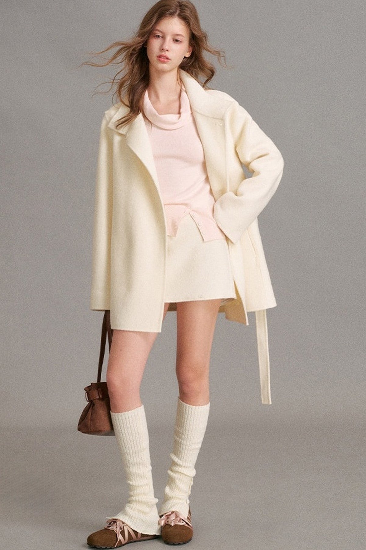 Asymmetric Diagonal Button Cowl Knit Top