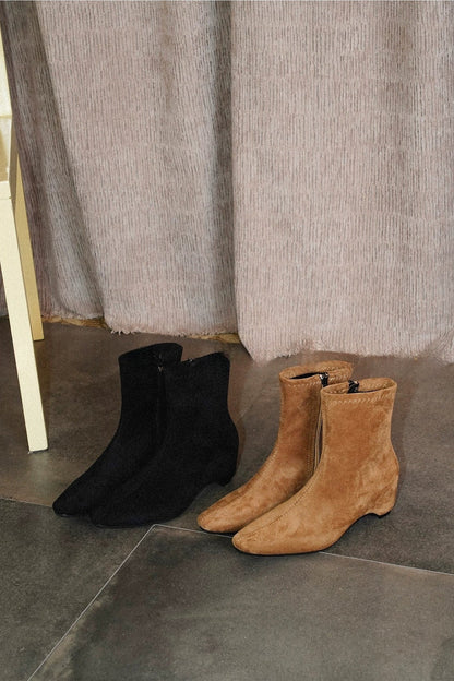 Winter Square Toe Stylish Short Boots