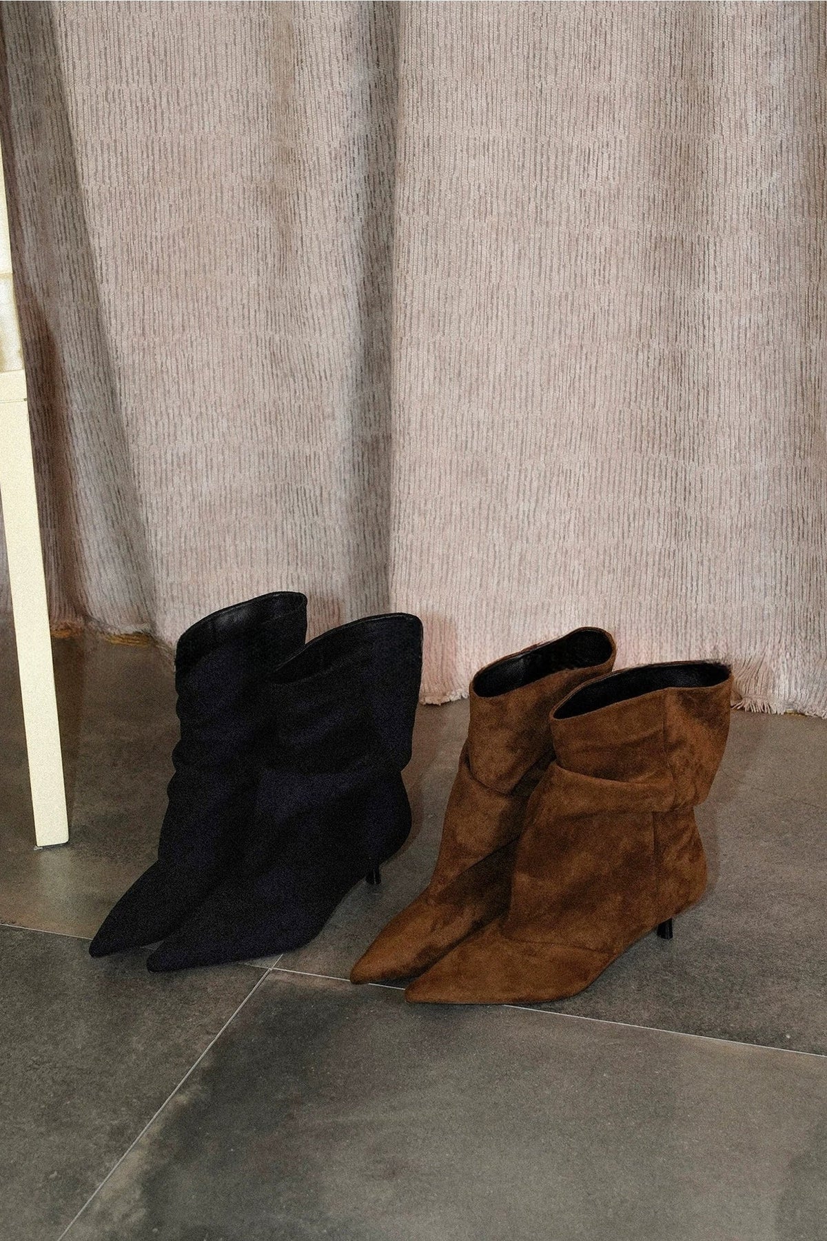 Suede Stiletto Heel Ankle Boots