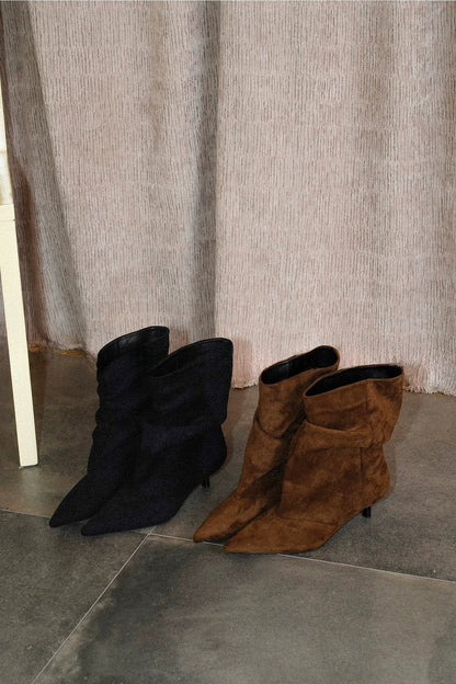 Suede Stiletto Heel Ankle Boots