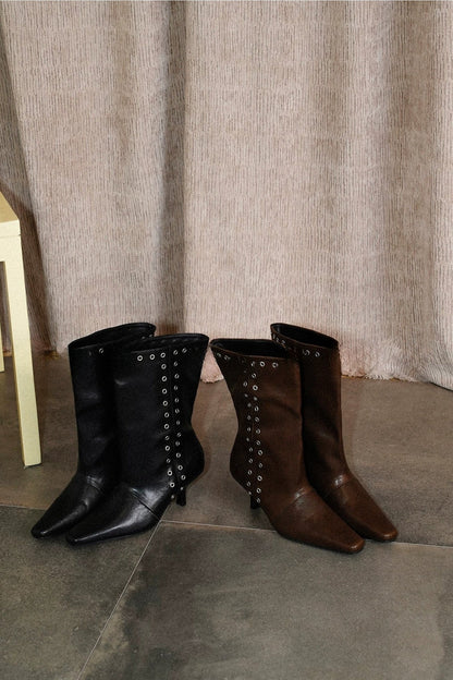 Studded Leather Boots