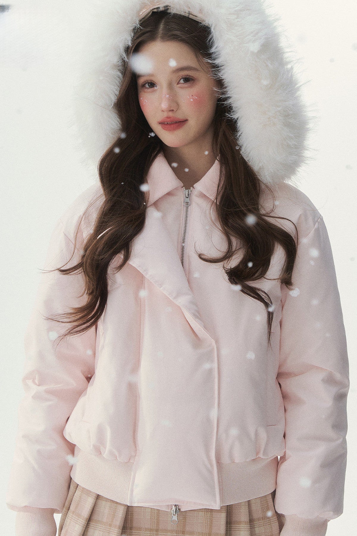 White Duck down Short Winter down Jacket