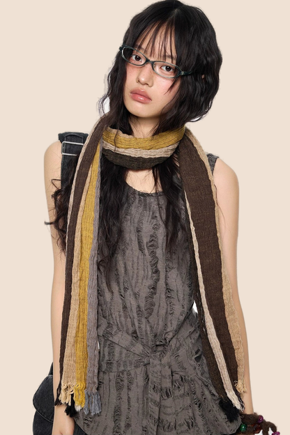 Irregular Distressed Retro Vest