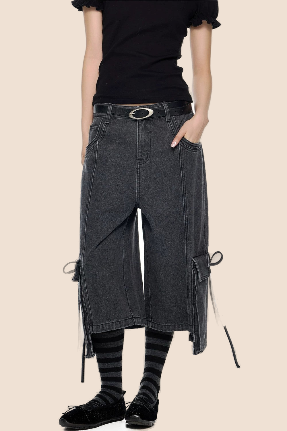 Gewaschene Vintage-Jeansshorts