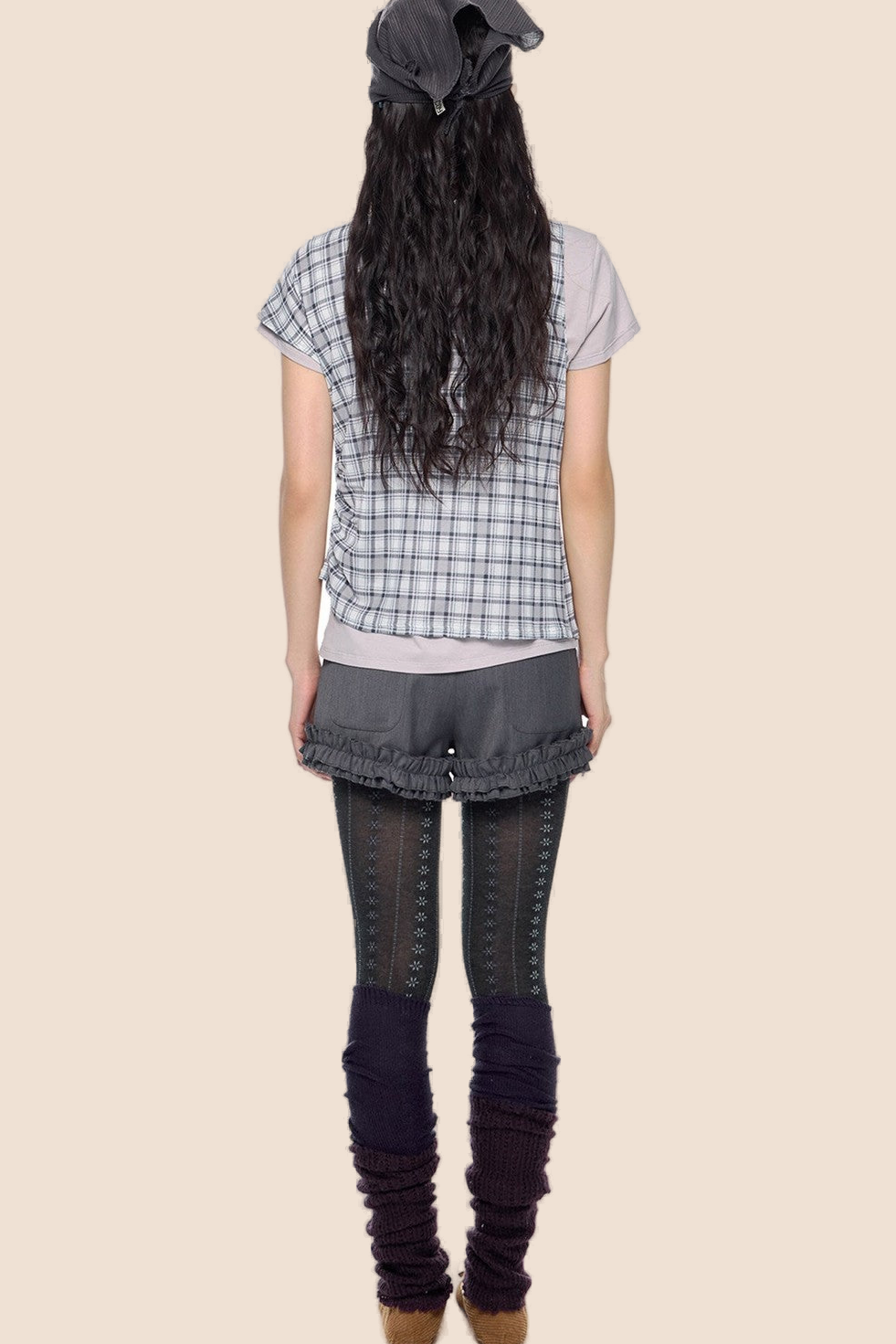 Plaid Retro Layered Top
