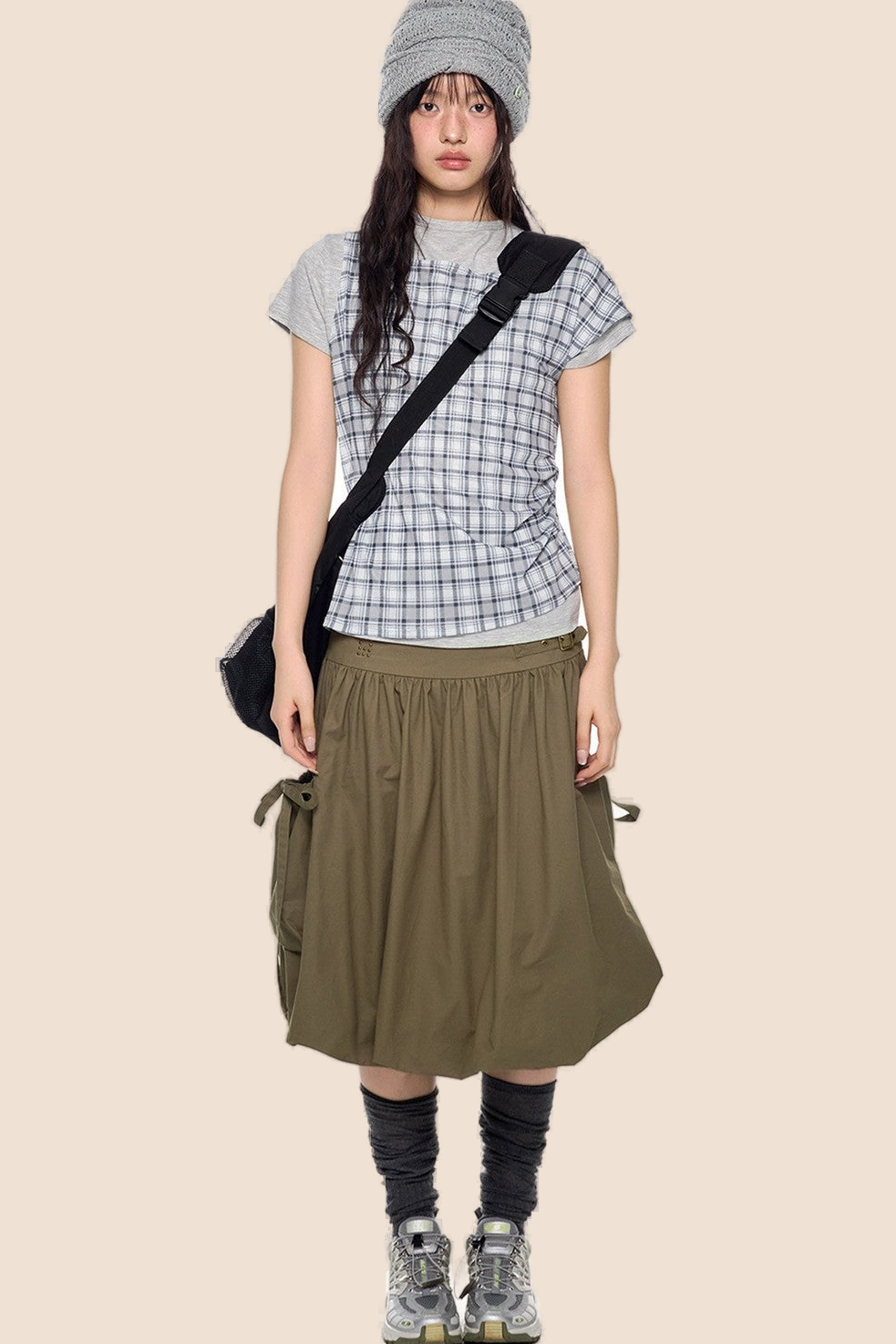 Plaid Retro Layered Top