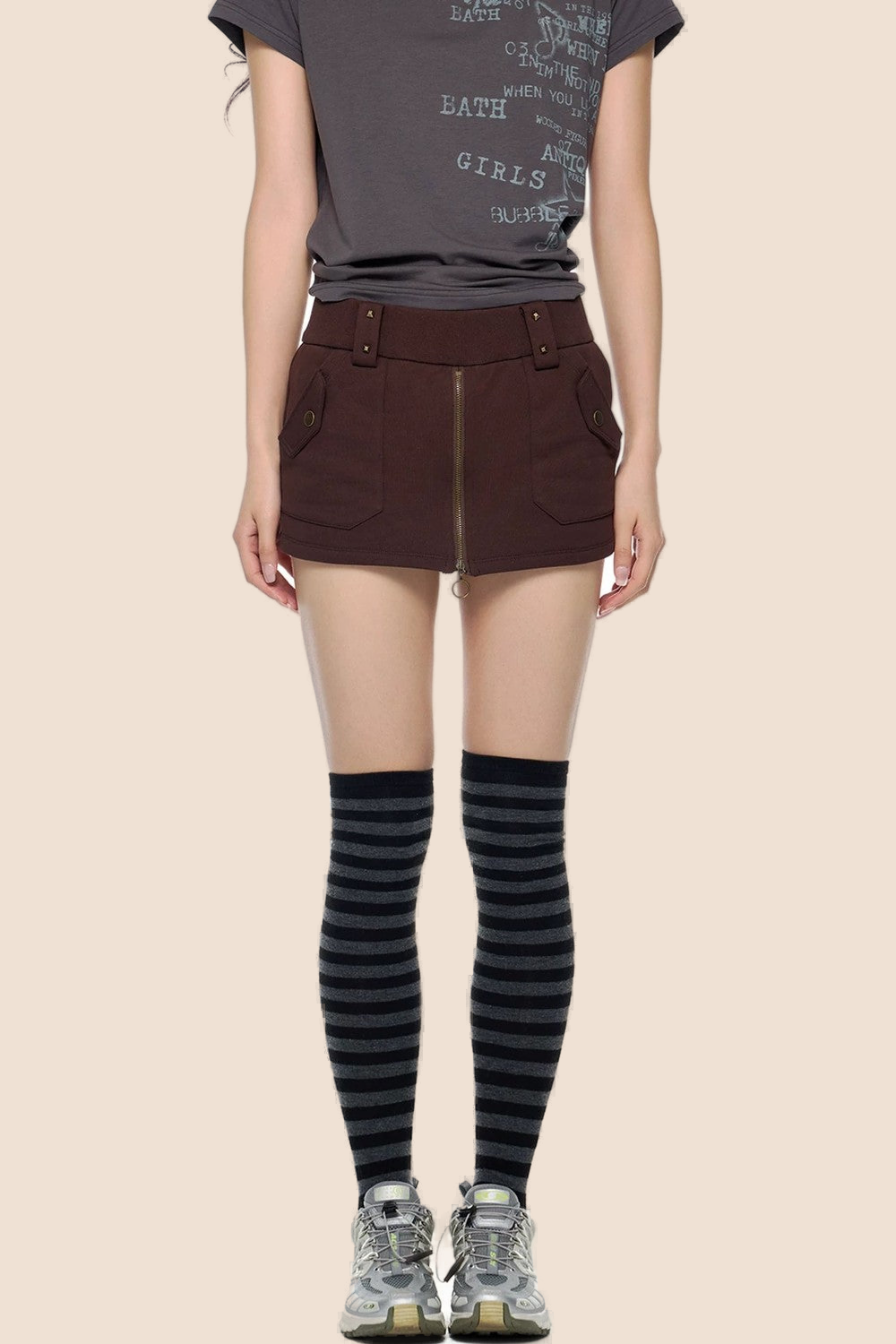 Retro-Rockhose mit Reißverschluss