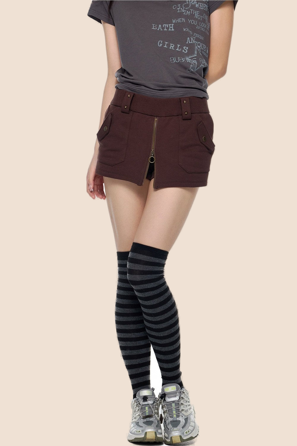 Retro-Rockhose mit Reißverschluss