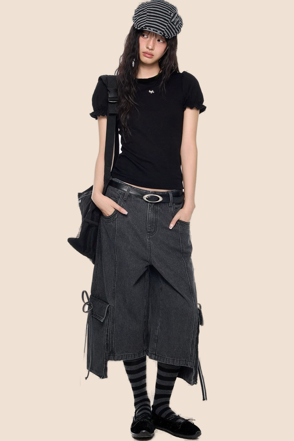 Gewaschene Vintage-Jeansshorts