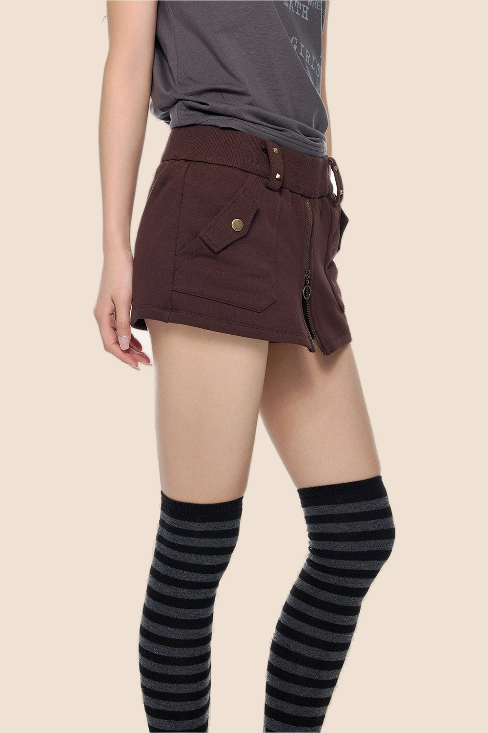 Retro-Rockhose mit Reißverschluss