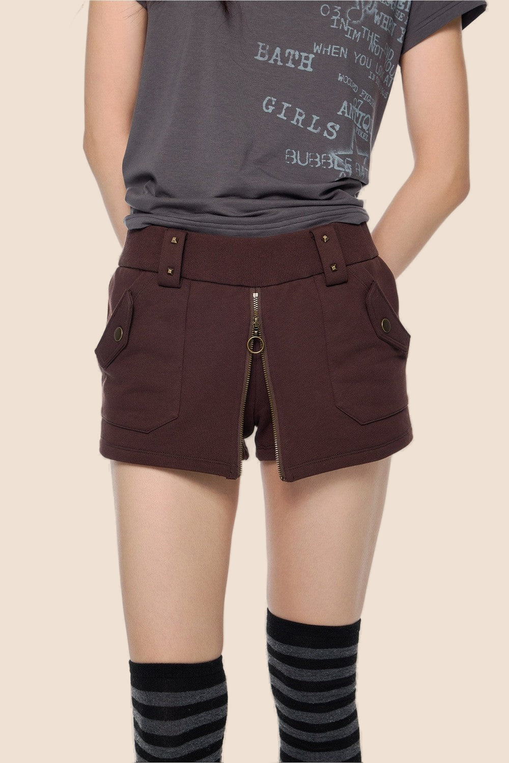 Retro-Rockhose mit Reißverschluss