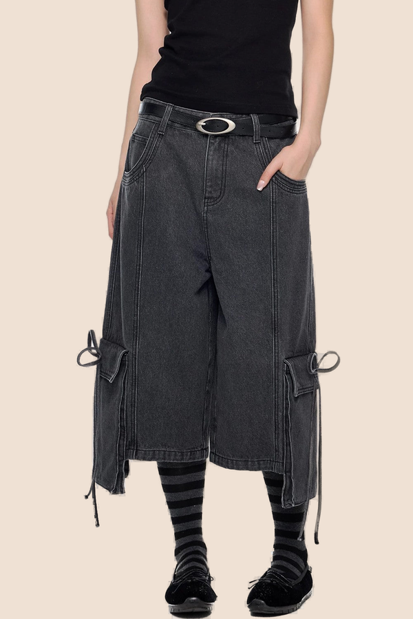 Pantalones cortos vaqueros vintage lavados