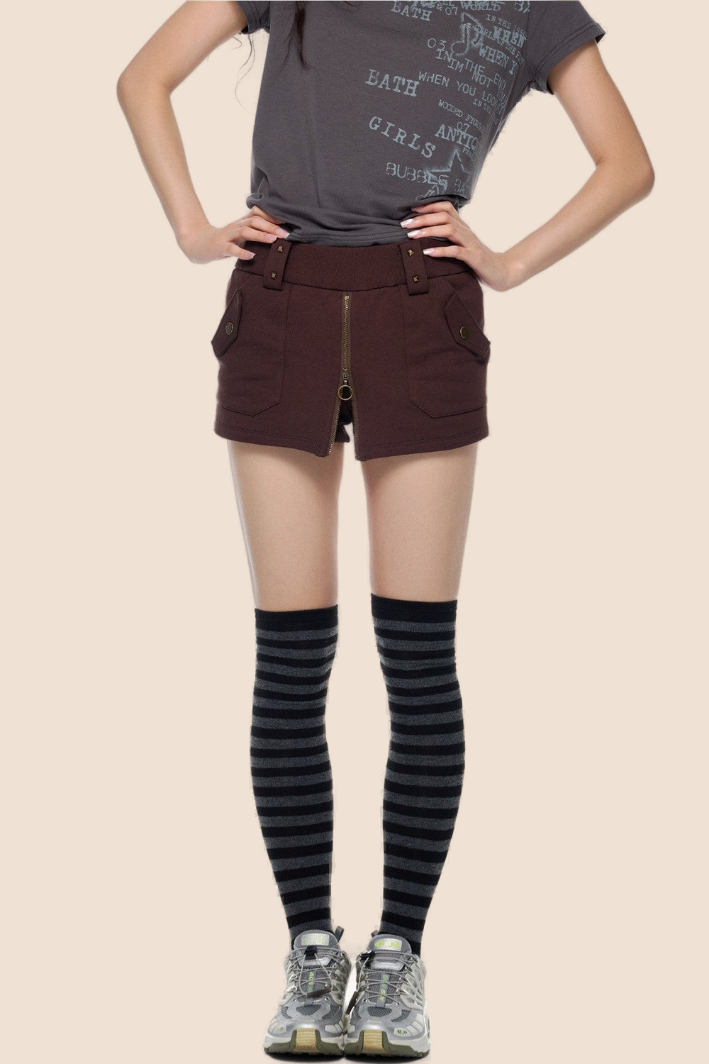 Retro-Rockhose mit Reißverschluss