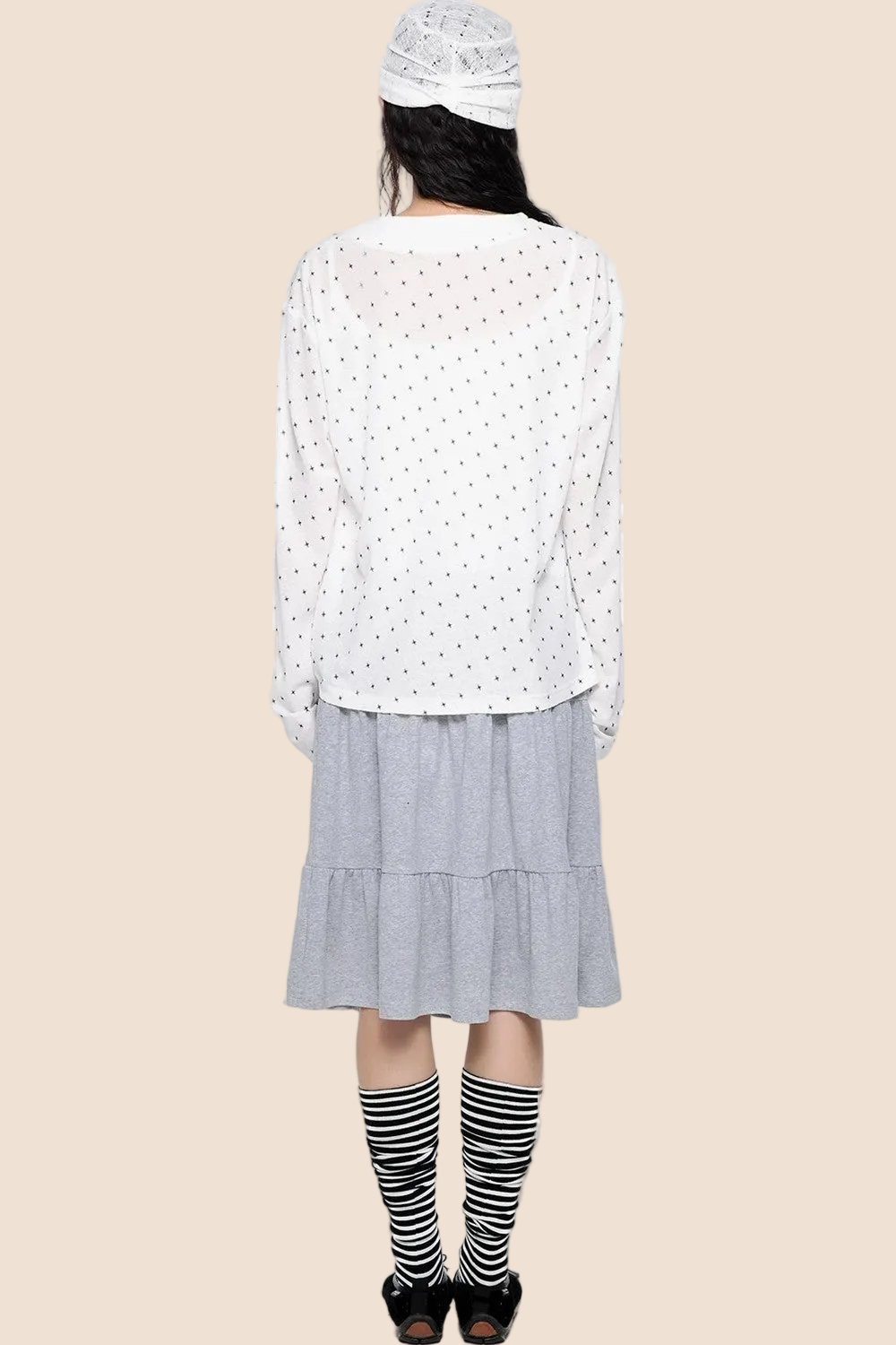 Camiseta de manga larga con estampado de estrellas