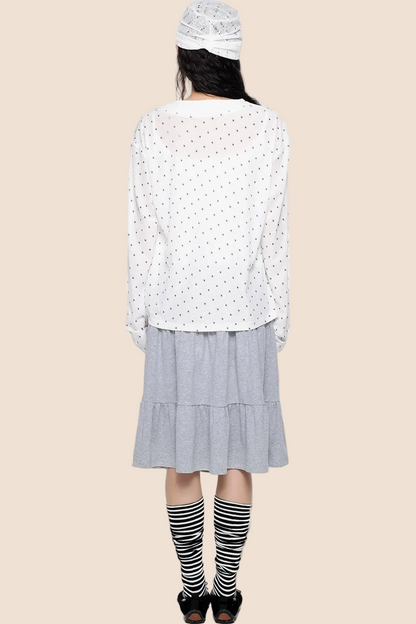Camiseta de manga larga con estampado de estrellas