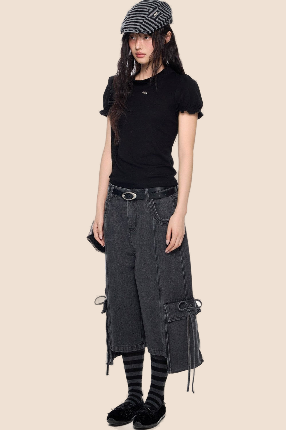 Gewaschene Vintage-Jeansshorts