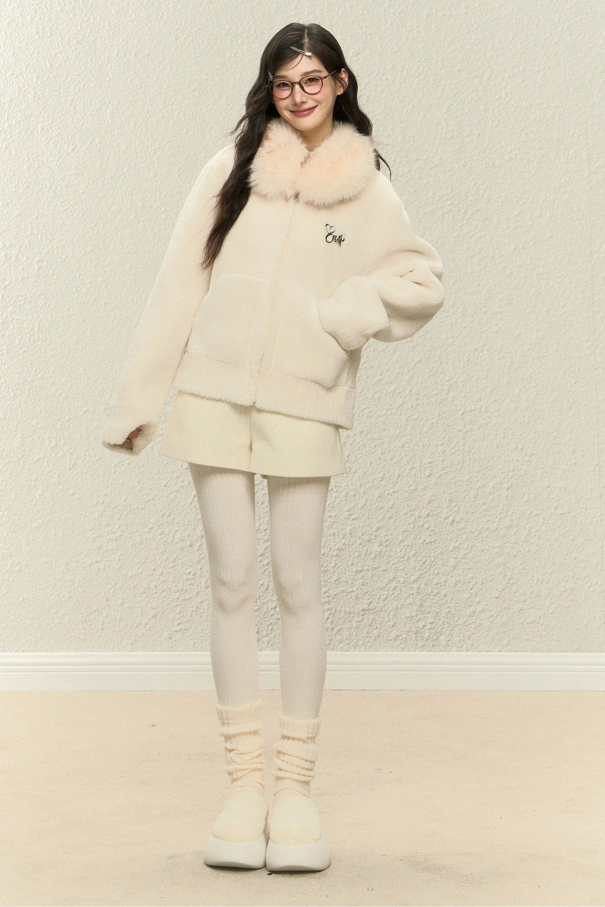 Black Faux Fur Coat