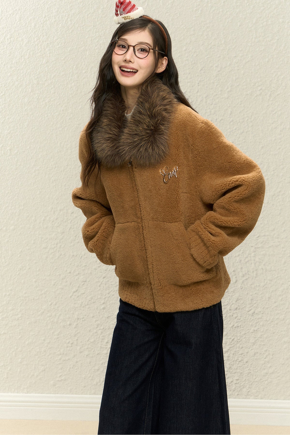 Black Faux Fur Coat