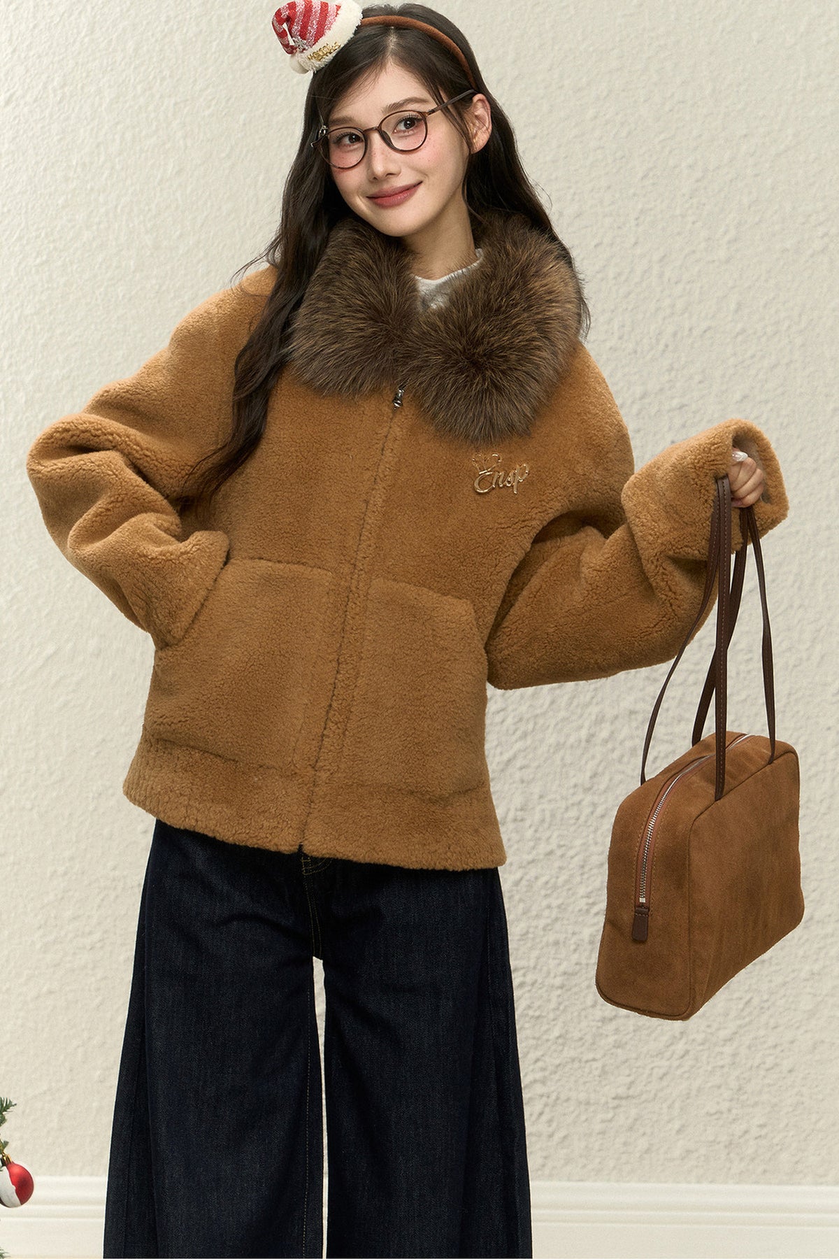 Black Faux Fur Coat