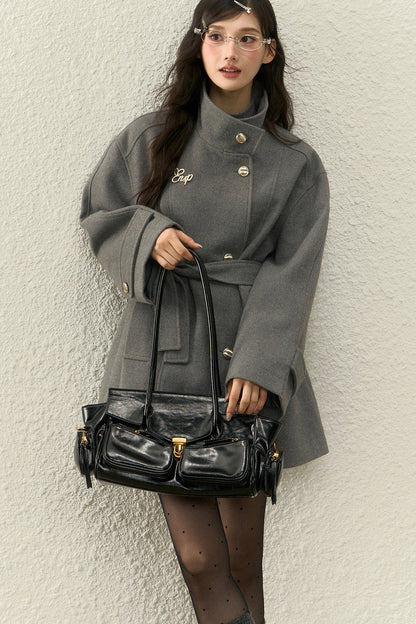 White Woolen Jacket and Pants Set-Up