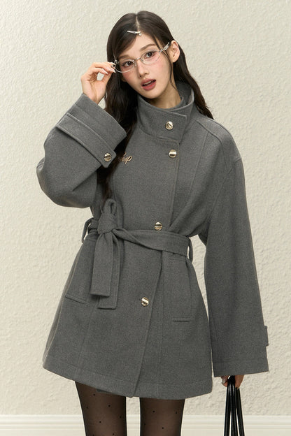 White Woolen Jacket and Pants Set-Up
