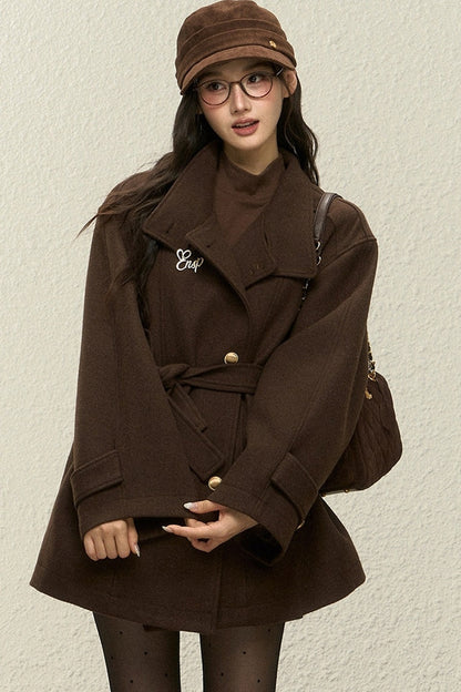 White Woolen Jacket and Pants Set-Up
