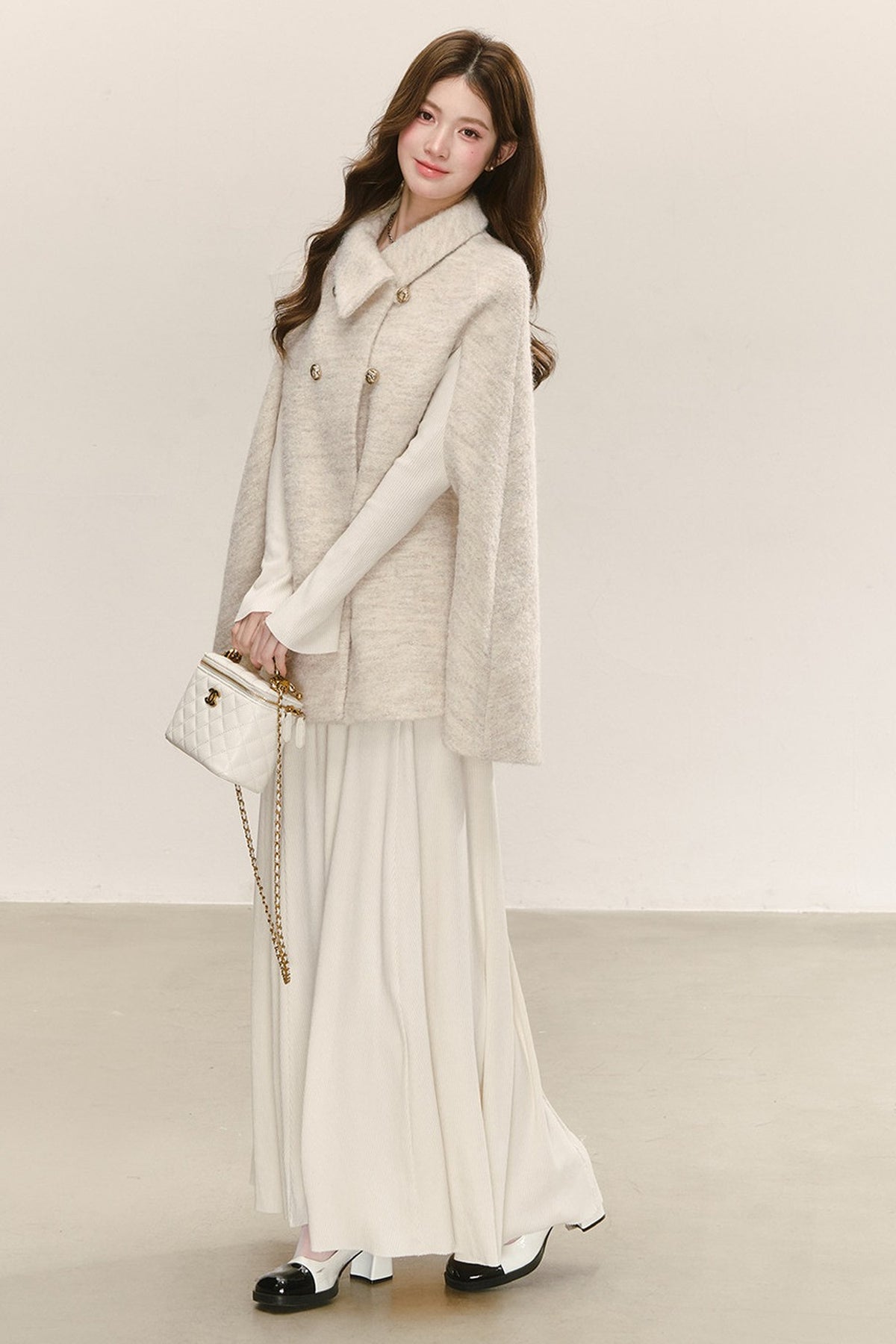 Woolen Cape Shawl Coat
