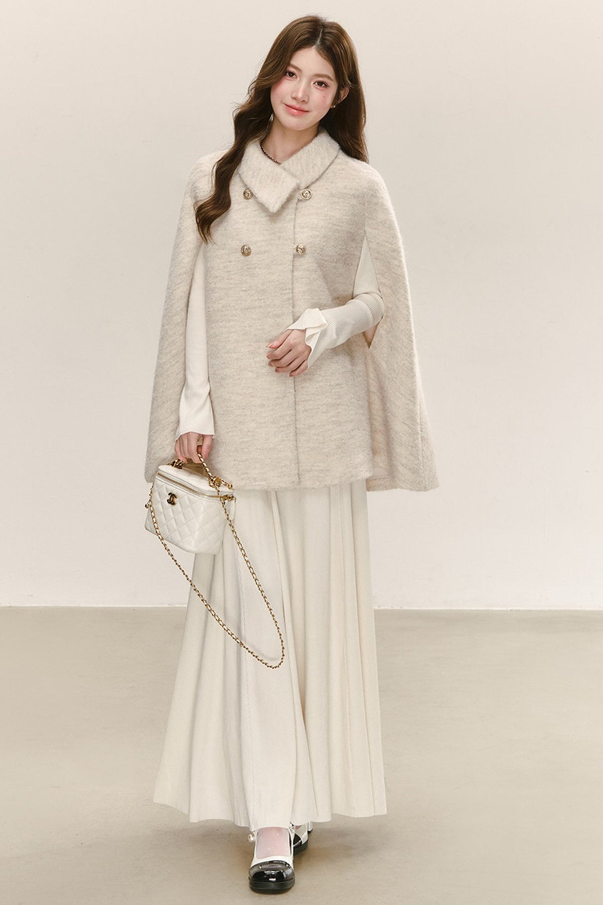 Woolen Cape Shawl Coat
