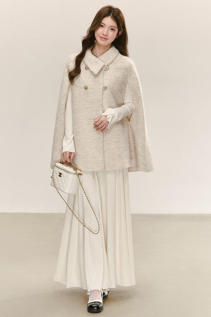 Woolen Cape Shawl Coat