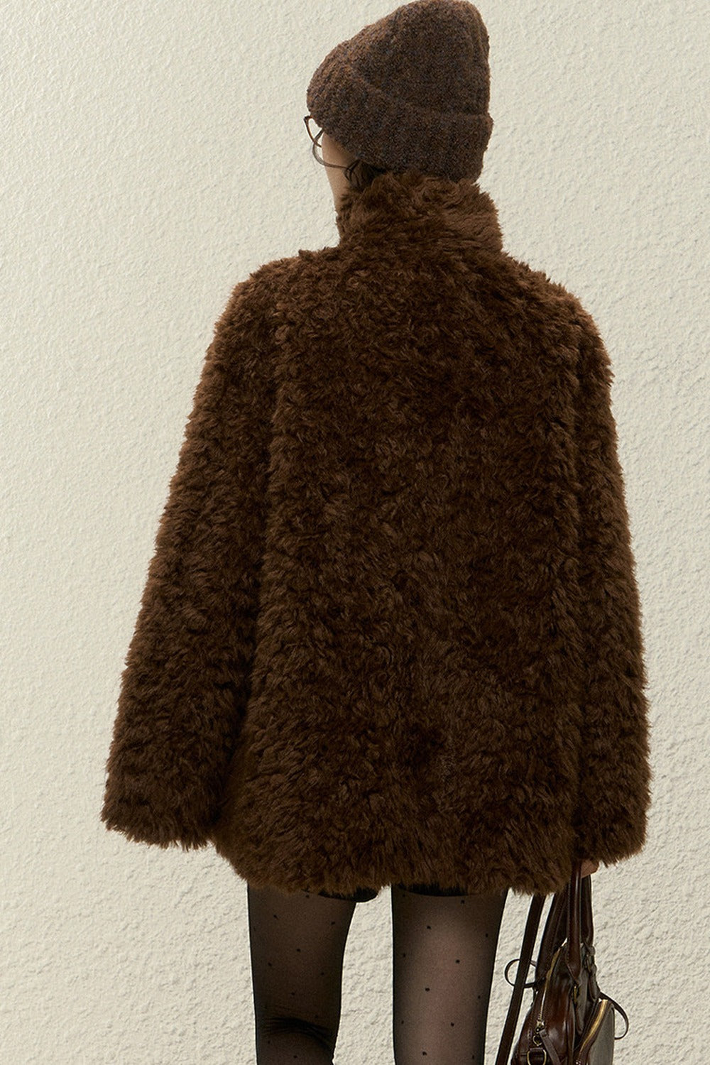 White Fur Integrated Jacket and Pants Set-Up