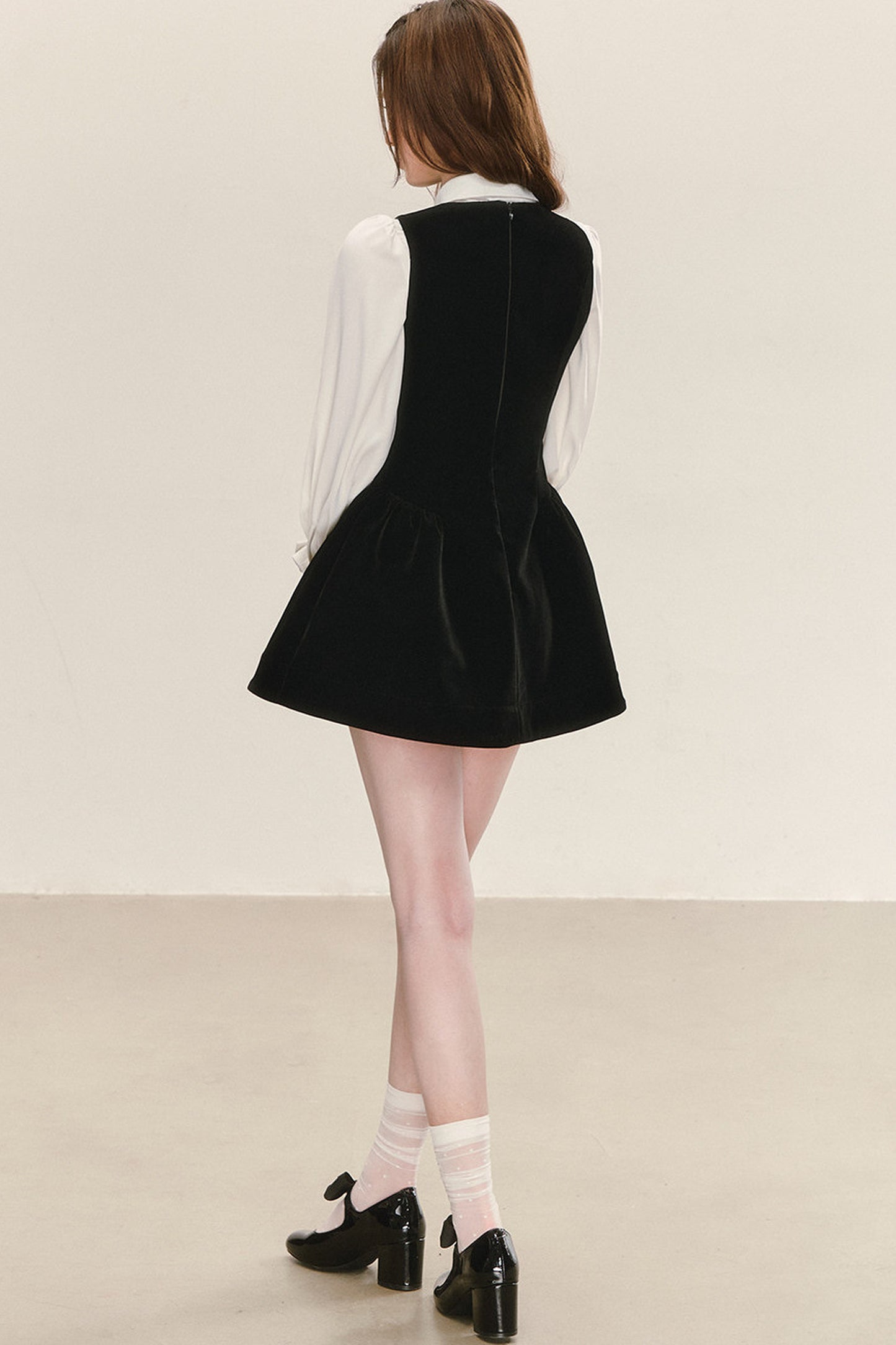 Sleeveless Black Tank Dress and Shirt Set