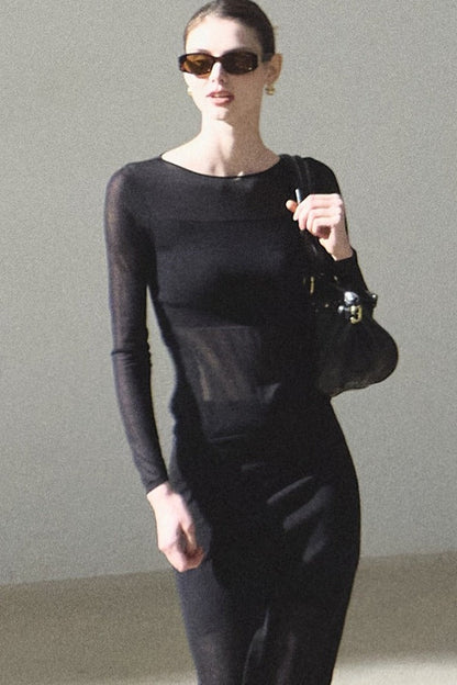 Long Sleeve Lyocell Layered Top