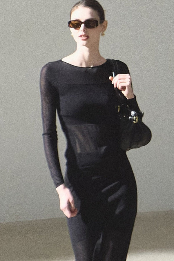 Long Sleeve Lyocell Layered Top