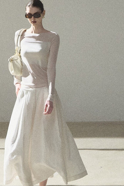 Long Sleeve Lyocell Layered Top