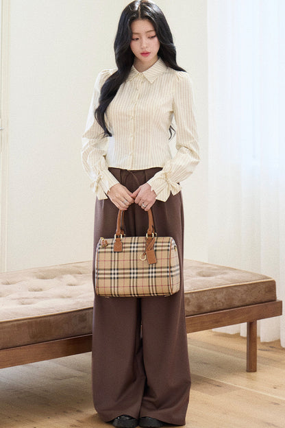 Daffodil Striped Blouse Vest Set-Up