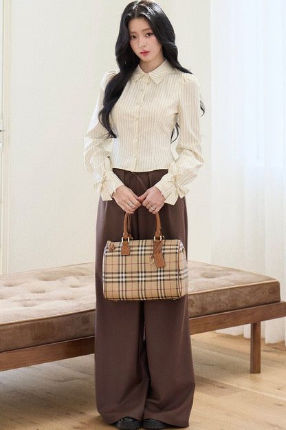 Daffodil Striped Blouse Vest Set-Up