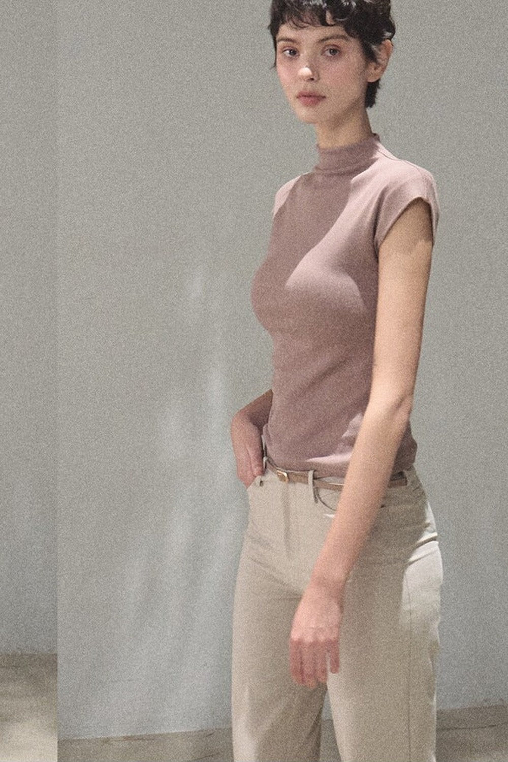 Ensemble pantalon évasé drapé en lyocell
