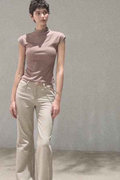 Ensemble pantalon évasé drapé en lyocell
