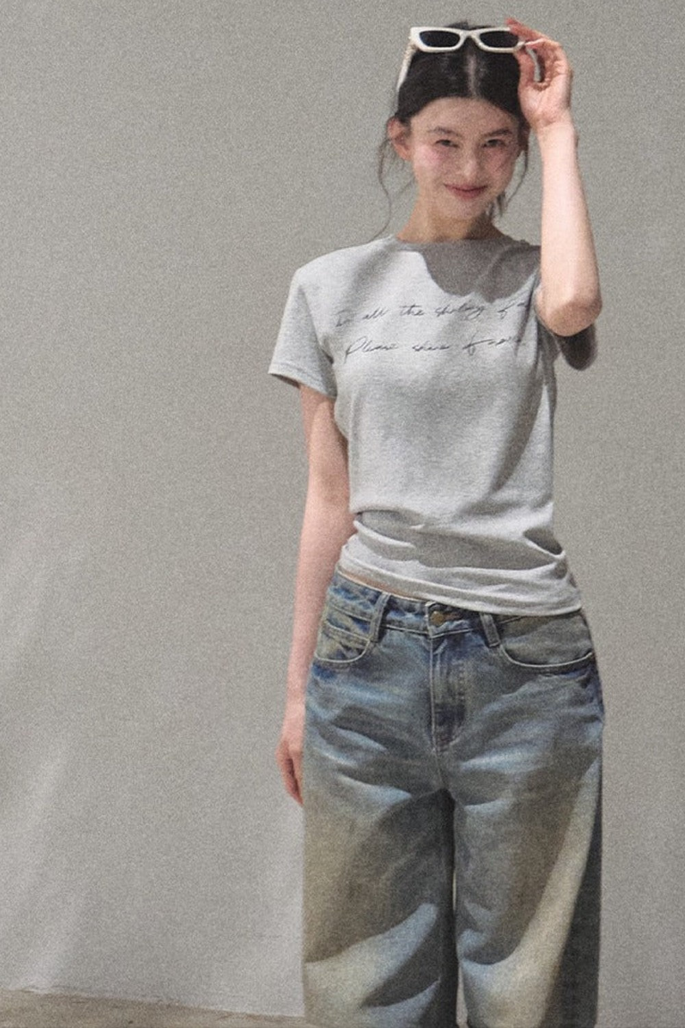 Vintage Hand-Painted Jeans Set