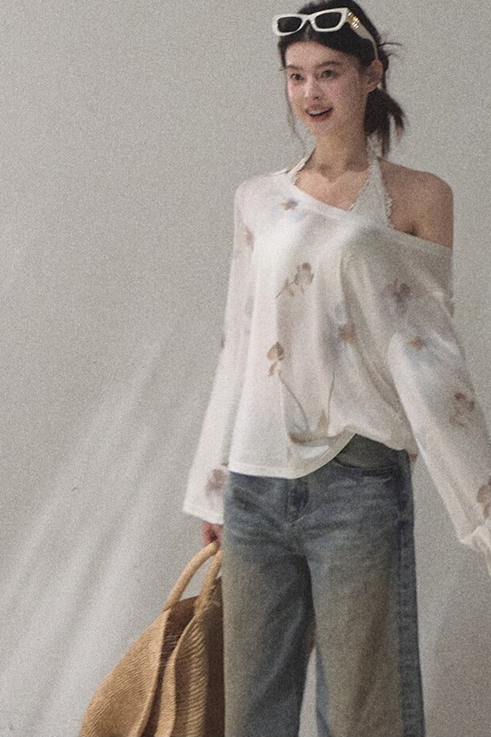 Vintage Hand-Painted Jeans Set
