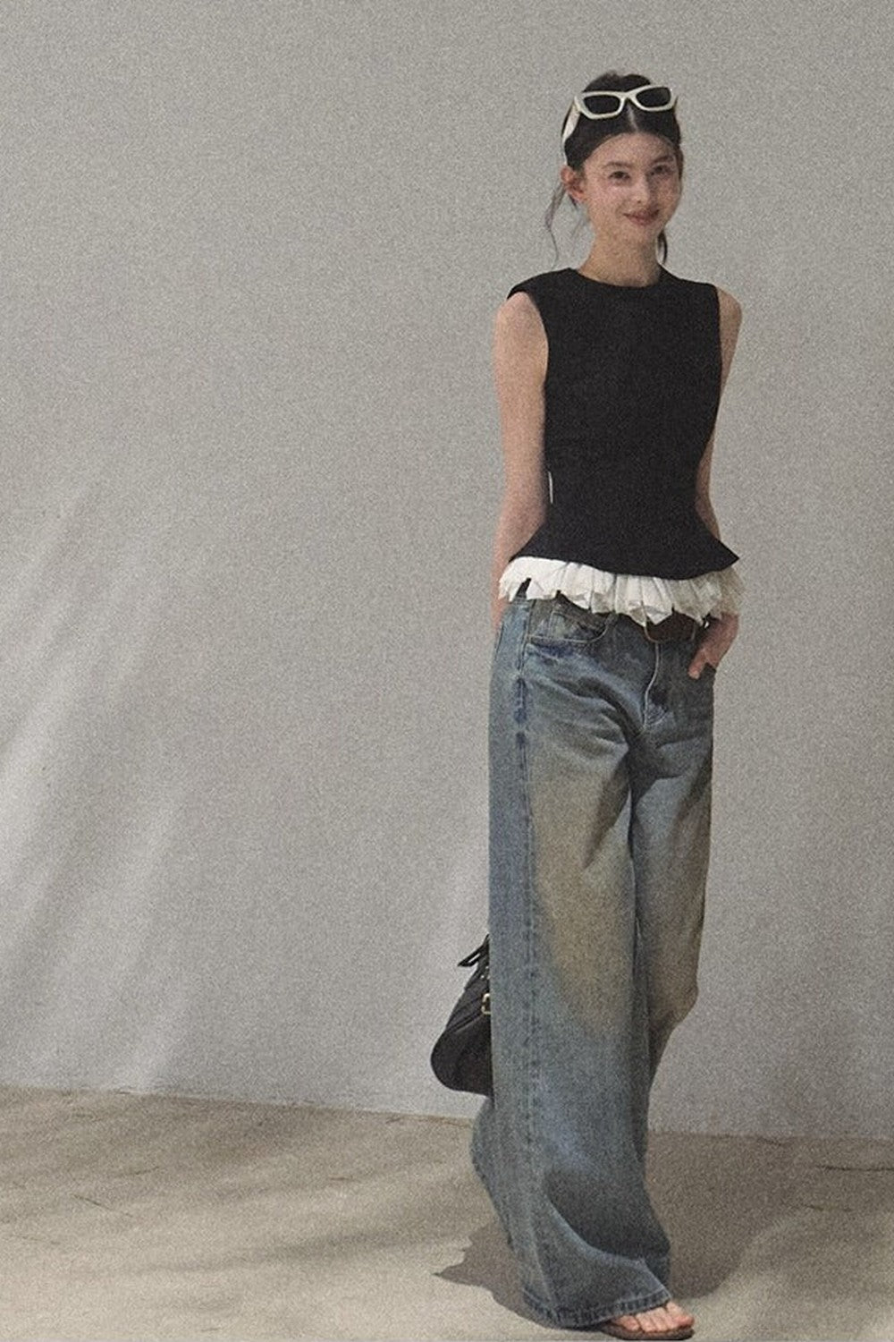 Vintage Hand-Painted Jeans Set