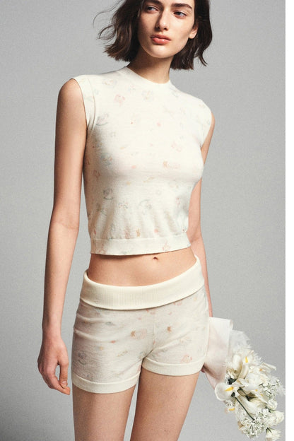 French Retro Wool Shorts
