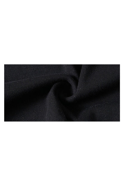 Black Polo Collar Top