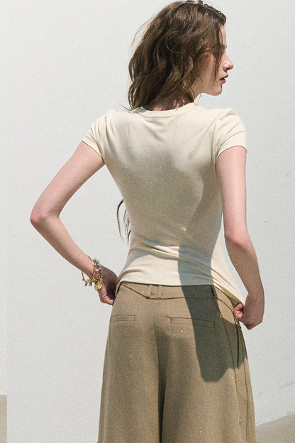 Colorful Lyocell Linen Capri Pants