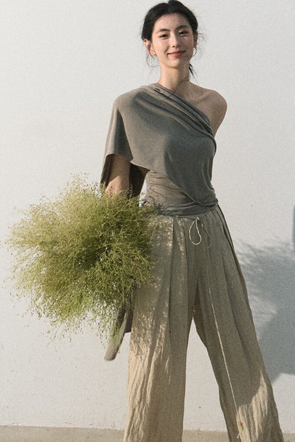 Lyocell Asymmetrical Summer Top