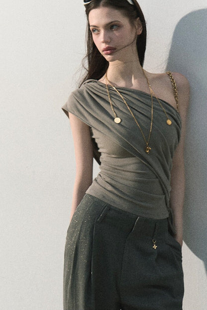 Lyocell Asymmetrical Summer Top
