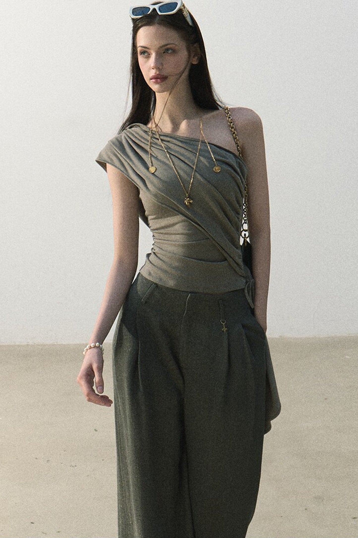 Lyocell Asymmetrical Summer Top