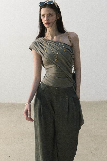 Lyocell Asymmetrical Summer Top